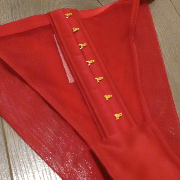 Victoria Secret-RED "Very Sexy"- Brazilian Slip Sheer- Mesh Panty-Small - Picture 8 of 10